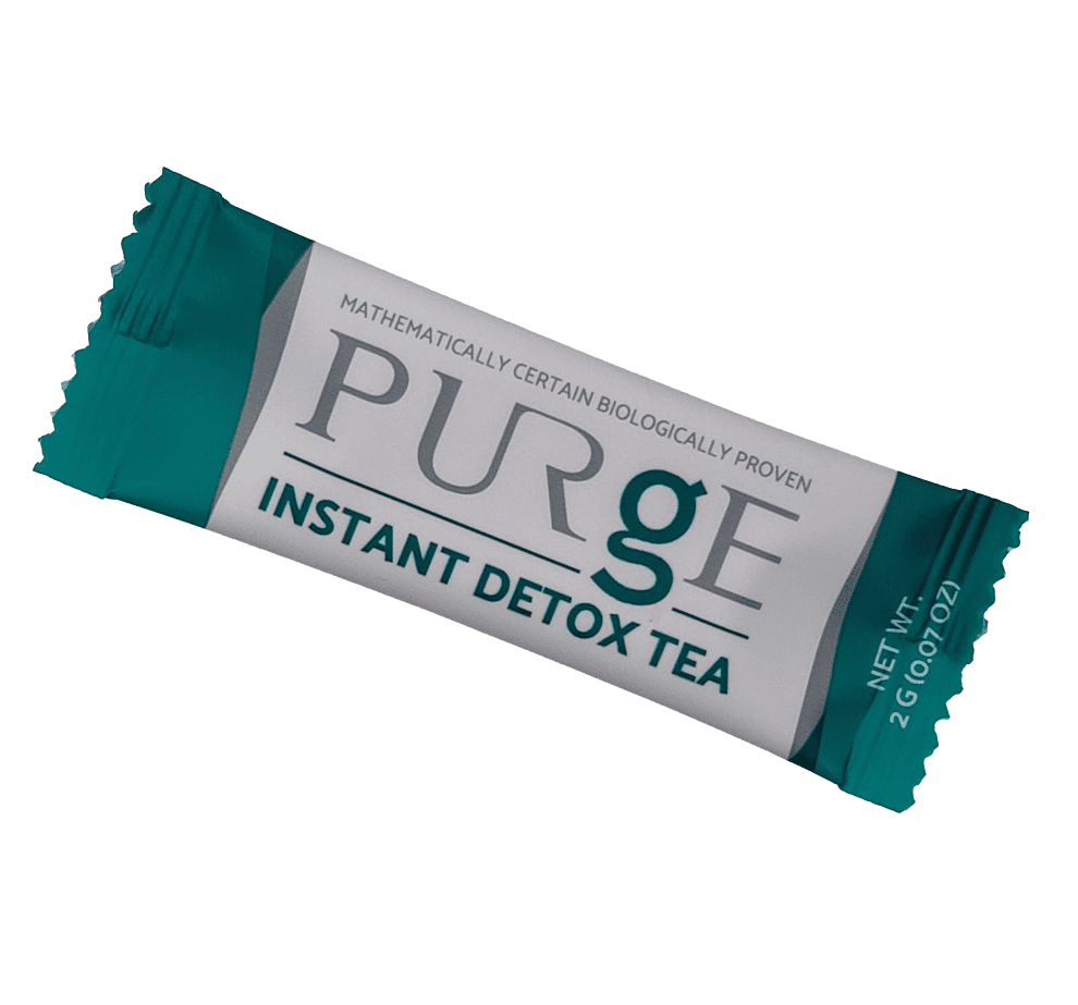 Purge Detox Tea individual instant tea stick.